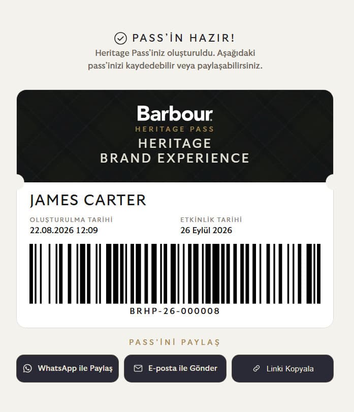 Heritage Pass digital pass