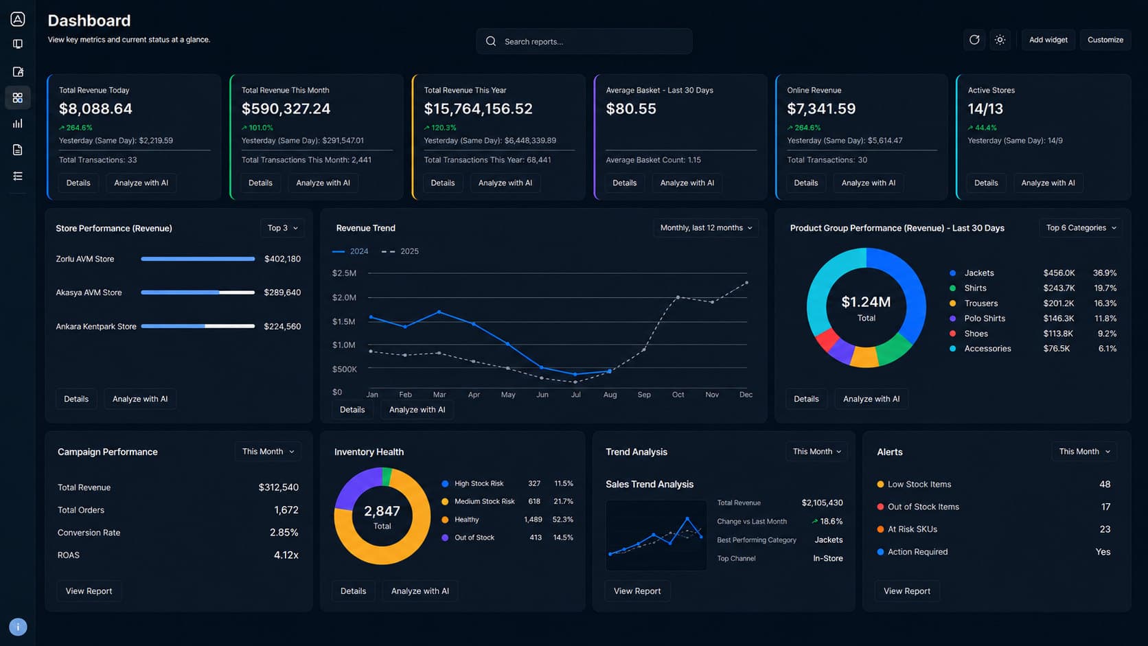 IC Platform dark dashboard